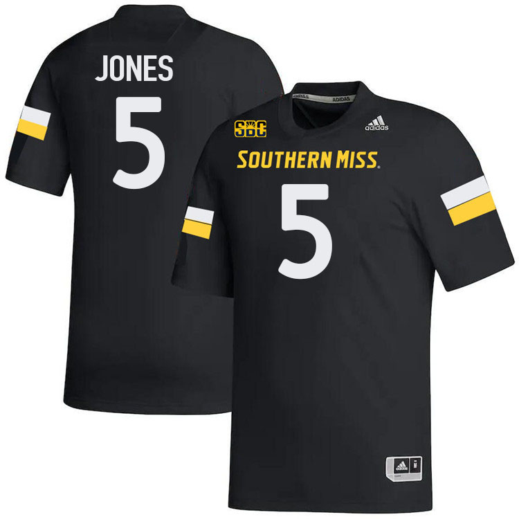 Southern Miss Golden Eagles #5 Matt Jones Football Jersey Stitched-Black